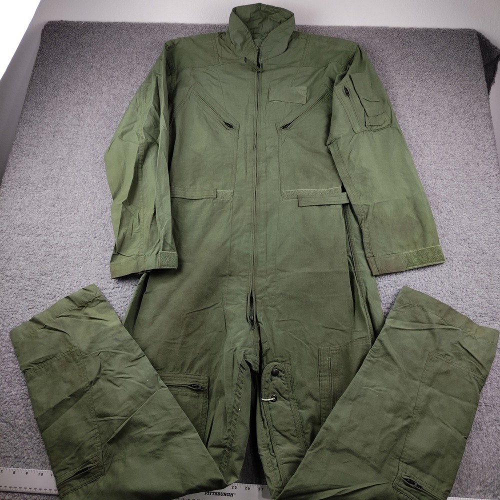 VTG Propper Coveralls Mens 42 Long CWU-27/P Flyers Green Flight Suit Military